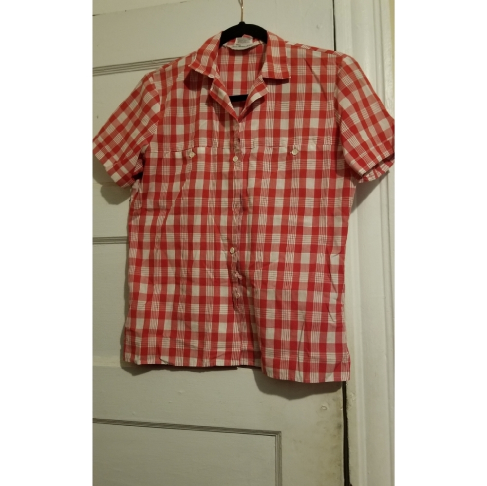 Red & White Plaid Levi Blouse